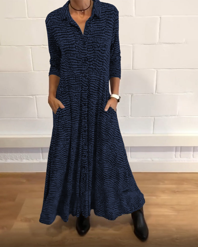 Emmy - Relaxed Button Down Maxi Dress